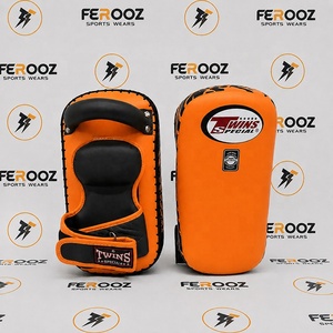 Orange&Black WholeSale Hot Selling New Premium Quality OEM Professional Personalized Twins Kick Shield For Training & Sparring - Product Image 1