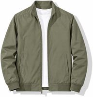 Blouson Bomber Décontracté en Toile Premium pour Homme, Vert Olive, Entièrement Zippé, Vêtement d'Hiver, Personnalisation du Logo, Fabricant OEM