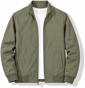 Chaqueta Bomber Casual de Lona Premium para Hombre, Color Verde Oliva, Cierre Completo, Ropa de Invierno, Logotipo Personalizado, Fabricante OEM - Product Image 1