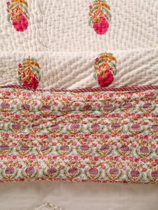 Edredón de algodón bordado bohemio con diseño floral para decoración del hogar, uso en todas las estaciones - Product Image 5