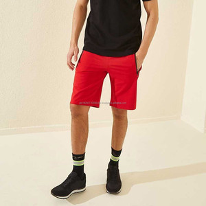 Venta al por mayor logotipo personalizado 100% algodón pantalones cortos a prueba de viento de color sólido cordón sudor cortavientos pantalones cortos de los hombres - Product Image 3