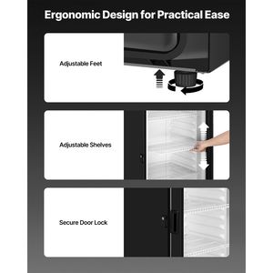 Frigorifero Espositore Commerciale con Porta in Vetro da 9,7 CU.FT, Congelatore per Bevande - Product Image 6