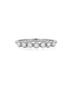 Bague de fiançailles en or massif 9K 10K avec diamant de laboratoire rond couleur DEF clarté VS VVS, bague à grappe, alliance de mariage multi-pierres - Product Image 3