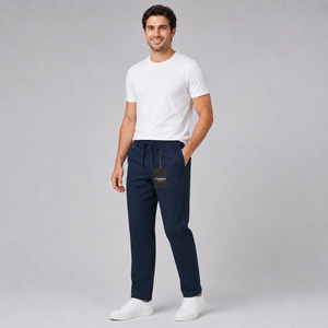 Pantalones Deportivos Fawkes para Hombre, Color Azul Marino, con Cordón Ajustable, Corte Regular, Cintura Media, Pierna Recta, Secado Rápido, Transpirables, para Verano - Product Image 5
