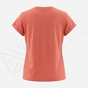 T-shirts pour femmes de qualité supérieure, séchage rapide, matière polyester-coton respirante, t-shirts unis à manches courtes, couleur personnalisée pour l'été - Product Image 2