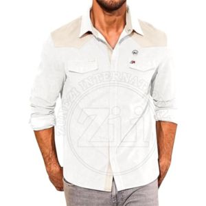 Camisas de Trabajo Resistentes al Fuego, Transpirables, de Algodón, Personalizables, Ropa de Seguridad Industrial para Hombre, Retardante de Llama, de Alta Resistencia - Product Image 1