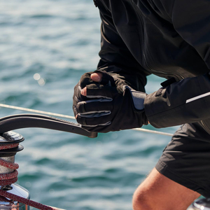 Gants d'été légers et respirants en cuir synthétique avec paume rembourrée, design demi-doigts pour la plongée, la voile et le jet-ski - Product Image 6