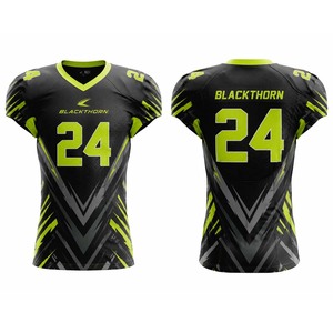 Uniforme de Fútbol Americano Sublimado con Cuello en V, Manga Corta, Spandex/Poliéster, Blanco y Negro, Transpirable, de Secado Rápido - Product Image 6