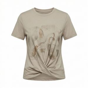 T-shirts courts pour femmes en coton respirant personnalisés, confortables, tendance, vêtements d'été de haute qualité, nouveaux modèles - Product Image 1