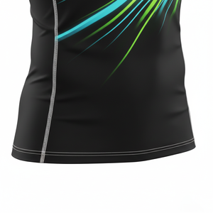 T-shirt de compression à manches courtes premium, sublimé, avec coutures renforcées, tissu respirant et durable, pour MMA, BJJ, surf et entraînement. - Product Image 6