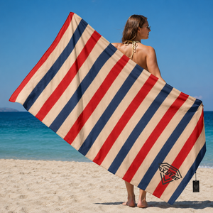 Toalla de Playa de Microfibra a Rayas con Logotipo Personalizado, Secado Rápido, Antiarena, Toalla de Baño Grande, Fabricante Mayorista, Funda para Silla de Piscina - Product Image 3
