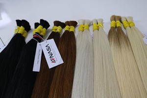 High Quality 100% Raw Virgin Human Bulk Hair Soft Silky Smooth <b>Tangle</b>-Free with Natural Shine Factory Direct Supply - Product Image 2