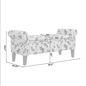 Conrad <b>Storage</b> Ottoman Stylish <b>Stool</b> <b>with</b> Practical <b>Storage</b> Solution - Product Image 2