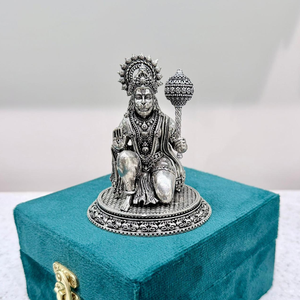 Fine Work Hanuman Idol Brass Handicrafts Lord Hanuman Ji <b>Statue</b> Pooja Temple Decor Veer Hanuman Bajrangbali - Product Image 1