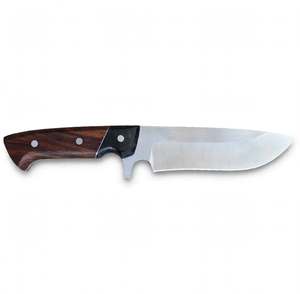 Cuchillo utilitario artesanal de acero con alto contenido de carbono para uso en exteriores, mango de palisandro natural con refuerzo de micarta negra - Product Image 5