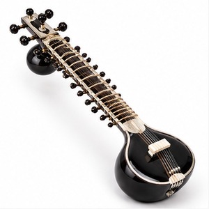 Sitar Acústico Tradicional Indio con 7 Cuerdas Principales y 9 Cuerdas Simpáticas para Práctica de Música Clásica y Conciertos - Product Image 1