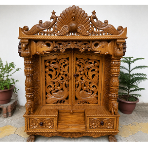 Handmade Indian Teak Wood Handicraft Temples Buy Indian Teak Wooden Temples/<b>Mandir</b> Traditional Teak Wooden Temples for Home - Product Image 1