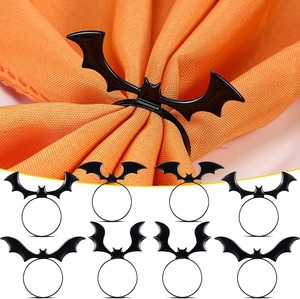 Ronds de serviette à thème citrouille – Décoration de table festive pour Halloween pour les repas saisonniers - Product Image 4