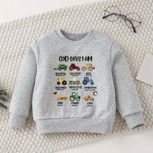 Sudadera de felpa francesa de alta calidad para niños básica en blanco liso sólido suave manga larga estilo Casual para niños pequeños al por mayor - Product Image 6