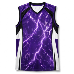 Maillot de baseball personnalisé à rayures fines, col en V, boutonné, manches courtes, uniforme d'équipe, maillot de sport respirant - Product Image 2