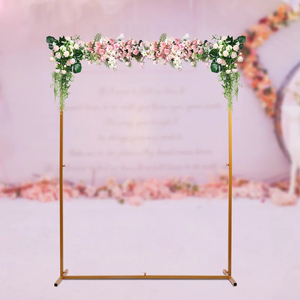 <b>Stand</b> Wedding Arch Shiny Golden Arch New Arrival Stainless Steel Metal European Metal Wedding <b>Backdrop</b> Aluminum Carton - Product Image 1