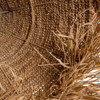 Abat-jour en rotin tissé fait main, finition naturelle, diamètre 50 cm, pour la maison, le restaurant, le bar. Lampe suspendue pour la décoration de la maison