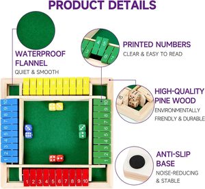 Wooden Board Game with Reusable Scorecard Educational Math Learning Toy for Kids Adults Fun Family Game Night Activity - Product Image 5