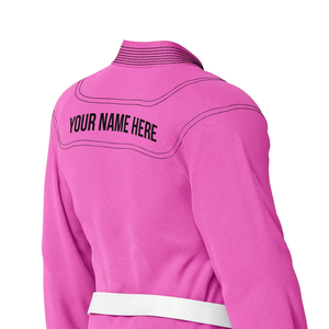 Uniforme de BJJ Morado, 100% Algodón, Tejido Perlado, Transpirable, Corte Regular, Ropa de Artes Marciales para Adultos, Cinturón Blanco Incluido, Marca Privada - Product Image 4