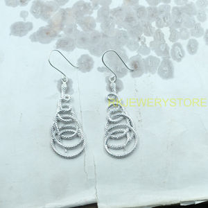 Pendientes Colgantes de Plata de Ley 925 con Forma de Serpiente, Hechos a Mano, Diseño de Reptil Texturizado, Joyería de Moda para Mujer - Product Image 6