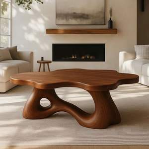 โต๊ะกาแฟไม้ดีไซน์มินิมอลเพื่อการจัดวางห้องนั่งเล่นที่เรียบง่ายและสะอาดตา พร้อมพื้นผิวที่ใช้งานได้จริง - Product Image 1