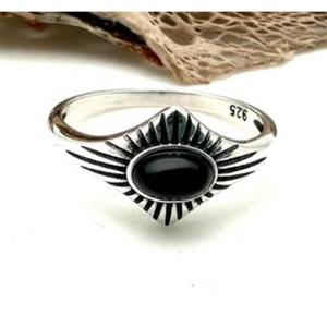 Bague en argent sterling 925 avec cristal naturel brut et serti clos, bijou unisexe tendance minimaliste pour usage quotidien - Product Image 3