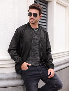 Chaqueta Bomber de Béisbol de Seda Satinada de Manga Larga con Botones y Números Personalizados para Hombre, Estilo Deportivo, de Venta Caliente - Product Image 5
