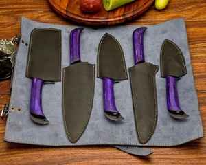 Produit industriel japonais de qualité professionnelle Palace LLC, couteaux forgés à la main en acier au carbone, ensemble de cinq pièces, haute qualité, OEM professionnel - Product Image 6