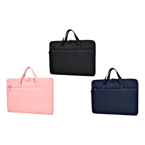 Sac pour ordinateur portable en néoprène imperméable avec fermeture éclair et sangle réglable pour hommes, femmes, travail, bureau, collège, voyage, affaires - Product Image 3