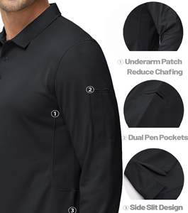 Camiseta estampada para golfistas, diseño popular, camisa polo transpirable de manga larga y cómoda para hombre - Product Image 4