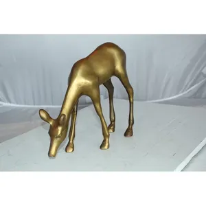 Sculpture en fer artisanale de designer, art décoratif pour la décoration intérieure moderne, sculpture en métal plaqué or moderne de qualité supérieure - Product Image 3