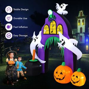 Decorazioni Gonfiabili di Halloween per Esterni da 2,7 Metri: Arco a Castello con Ragno e Fantasmi Integrati - Product Image 5