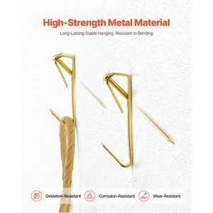 274-Pcs Metal Photo Hanging <b>Kit</b> with <b>Picture</b> <b>Frame</b> Hangers & Nails 20/30/50-Lbs Hooks & Rails Set - Product Image 3