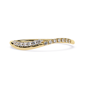 แหวนเพชรทรงกลมเรียบหรูมินิมอลสำหรับผู้หญิง ทองคำแท้ 14k เหมาะสำหรับเป็นของขวัญ งานหมั้น วันครบรอบแต่งงาน - Product Image 1