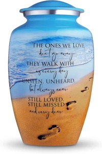 Engravd Silver Paw <b>Large</b> Aluminium Cremation Memorial Adult Urn With <b>Mirror</b> Polished Beautiful Cremation Adult Ashes Urn - Product Image 2