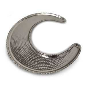 ถาดโลหะทรงกลมลายดอกไม้ ดีไซน์โบฮีเมียน ตกแต่งสไตล์วินเทจ ชิ้นเดียว - Product Image 3