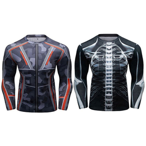 2026 <b>Men's</b> Full Sleeve Camouflage Rash Guard Sublimation Printed Quick Dry Spandex Polyester <b>Compression</b> <b>Shirt</b> <b>for</b> MMA Training - Product Image 3