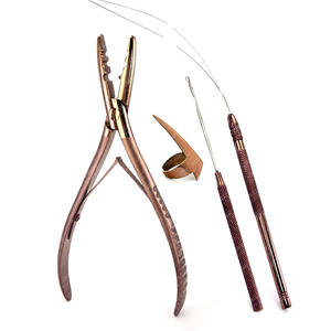 ชุดเครื่องมือต่อผมชุดเครื่องมือแบบห่วงสำหรับกำจัดขนไมโครบีดส์2รูตะขอถักโครเชต์สแตนเลส - Product Image 1