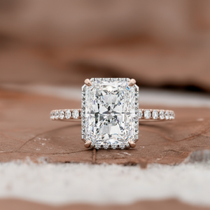 Joyería Fina de Oro Sólido de 14k, Anillo de Compromiso y Boda con Diamantes de Laboratorio Personalizados VVS2 de 3 Quilates, Regalo de Aniversario para Mujer - Product Image 1