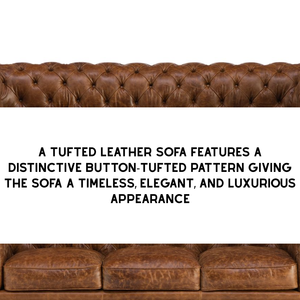 Luxury Tan Leather 3 Seater Sofa with Tufted Back and Rolled Arms Classic Modern Living Room Couch 3 Seater Tufted Sofa - Product Image 5