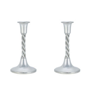 Modern Polished Silver Taper <b>Candle</b> Holder Metal Candlestick Stand Set For Wedding Centerpiece Christmas <b>Dinner</b> Party Decor - Product Image 2