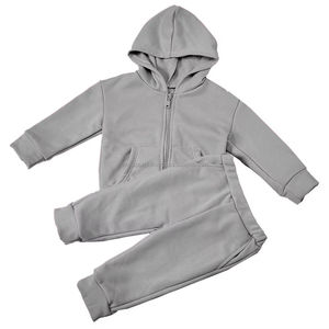 Ensemble de survêtement zippé pour enfants Streetwear, ensemble de jogging pour garçons, survêtement zippé pour enfants en gros, vêtements de sport décontractés, respirant, OEM à vendre - Product Image 2