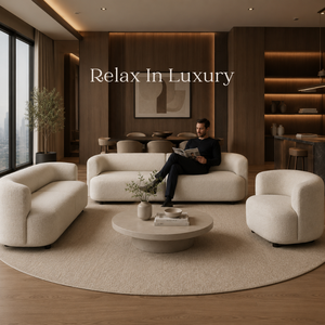 Juego de Sofás Minimalistas Modernos con Elegante Diseño Curvo y Tela Premium |   Asientos Tapizados con Espuma de Alta Resiliencia para Mayor Comodidad - Product Image 3