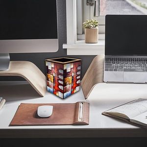 Portalápices de Madera Personalizado con Impresión Esmaltada de Primera Calidad Tradebyd, Organizador de Escritorio Moderno para Espacios de Trabajo Contemporáneos - Product Image 3