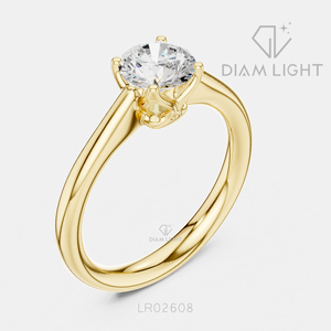 Bague de fiançailles solitaire en or blanc 14 carats avec diamant de laboratoire certifié IGI, taille brillant ronde 0,90 carat, bijoux fins - Product Image 6